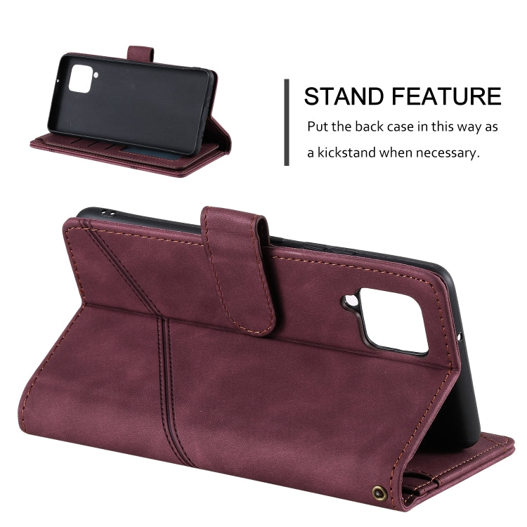 For Samsung Galaxy A42 5G Skin Feel Business Horizontal Flip PU Leather Case with Holder & Multi-Card Slots & Wallet & Lanyard & Photo Frame