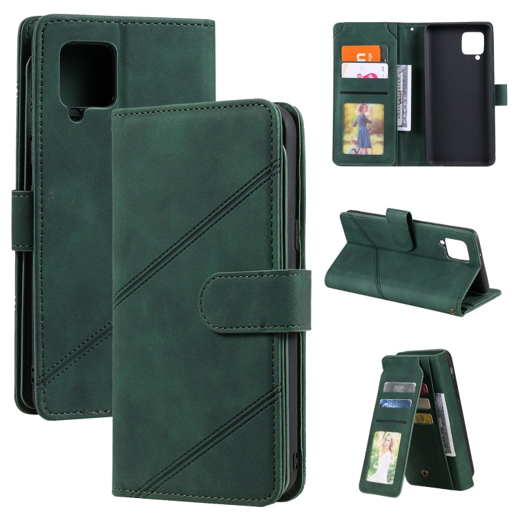 For Samsung Galaxy A42 5G Skin Feel Business Horizontal Flip PU Leather Case with Holder & Multi-Card Slots & Wallet & Lanyard & Photo Frame