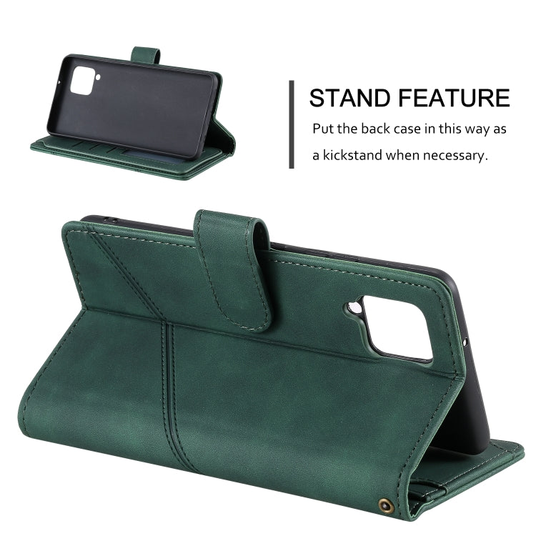 For Samsung Galaxy A42 5G Skin Feel Business Horizontal Flip PU Leather Case with Holder & Multi-Card Slots & Wallet & Lanyard & Photo Frame