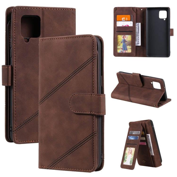 For Samsung Galaxy A42 5G Skin Feel Business Horizontal Flip PU Leather Case with Holder & Multi-Card Slots & Wallet & Lanyard & Photo Frame