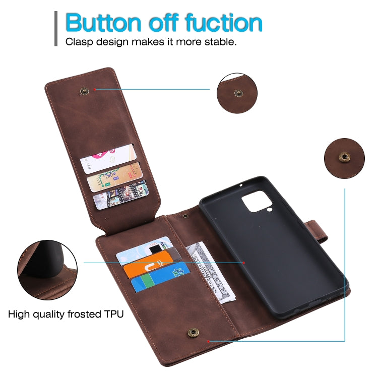 For Samsung Galaxy A42 5G Skin Feel Business Horizontal Flip PU Leather Case with Holder & Multi-Card Slots & Wallet & Lanyard & Photo Frame