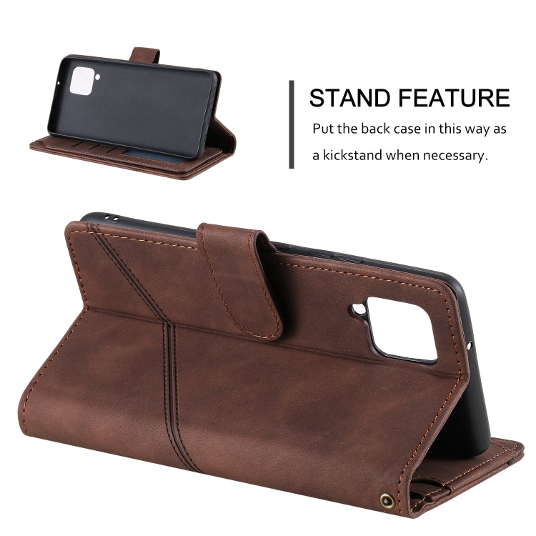 For Samsung Galaxy A42 5G Skin Feel Business Horizontal Flip PU Leather Case with Holder & Multi-Card Slots & Wallet & Lanyard & Photo Frame