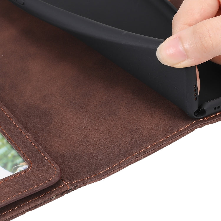 For Samsung Galaxy A42 5G Skin Feel Business Horizontal Flip PU Leather Case with Holder & Multi-Card Slots & Wallet & Lanyard & Photo Frame