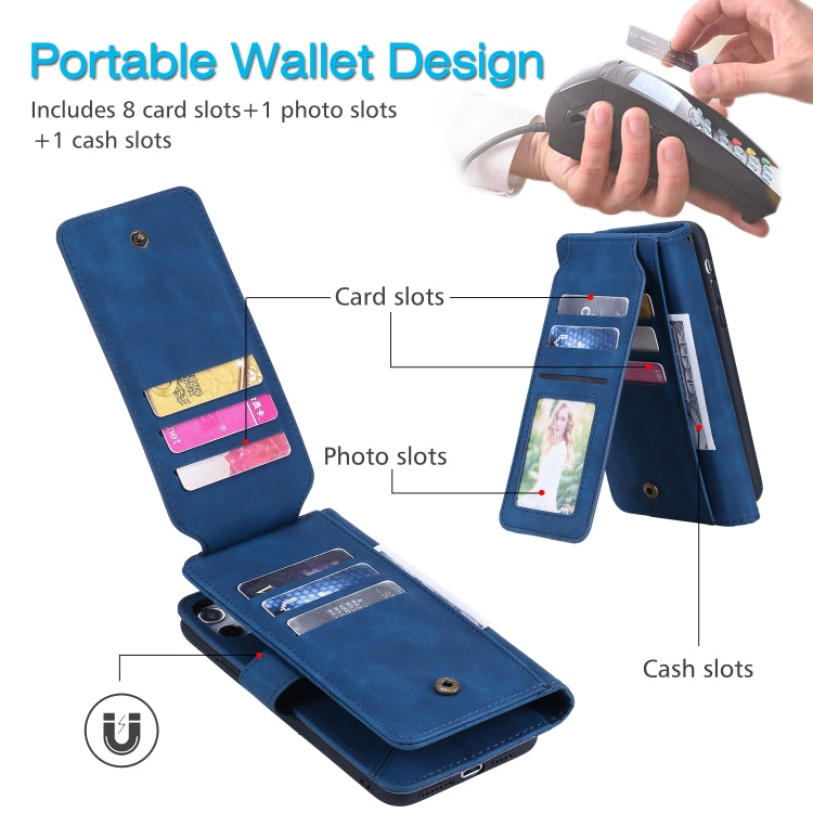 For Xiaomi Redmi Note 9 Skin Feel Business Horizontal Flip PU Leather Case with Holder & Multi-Card Slots & Wallet & Lanyard & Photo Frame
