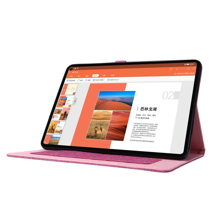 For Huawei MatePad 11 2021 Fabric Texture Horizontal Flip TPU Leather Case with Holder