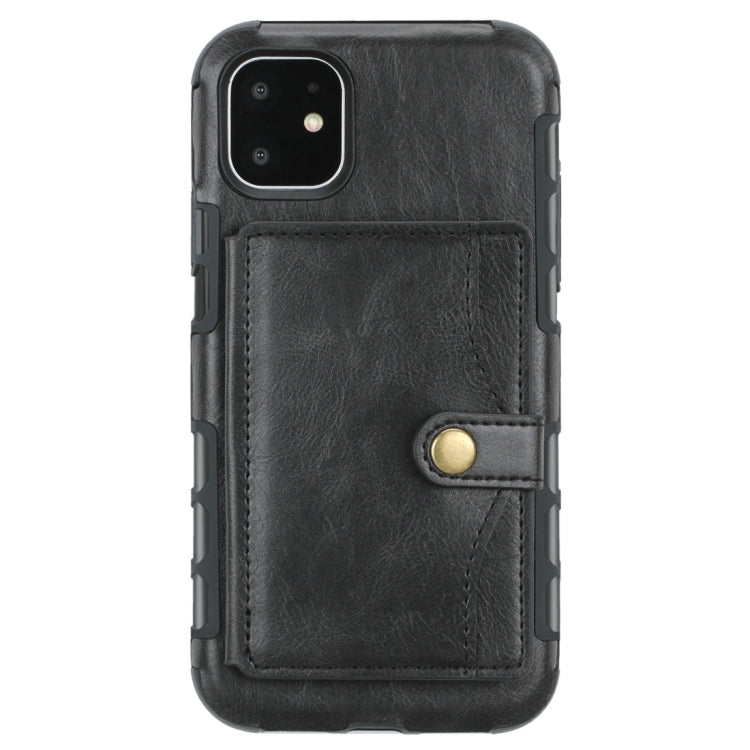 For iPhone 11 Retro Style Protective Case with Card Slot & Wallet