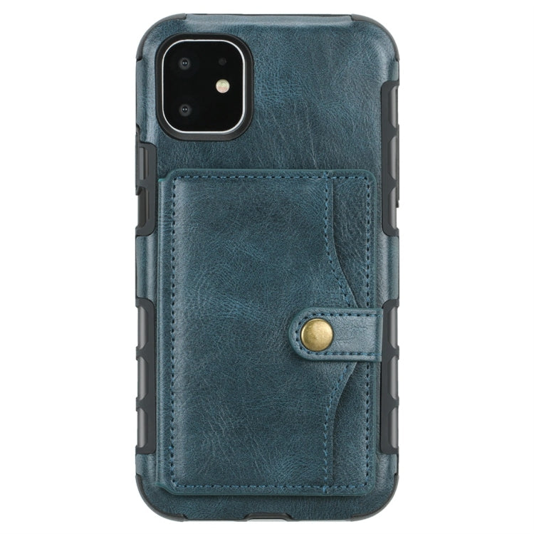 For iPhone 11 Retro Style Protective Case with Card Slot & Wallet