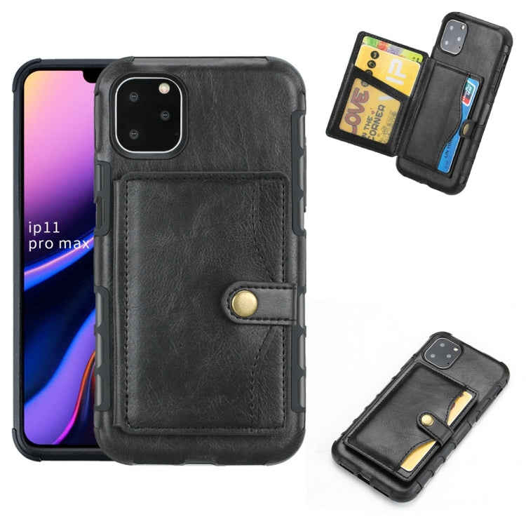 For iPhone 11 Pro Max Retro Style Protective Case with Card Slot & Wallet