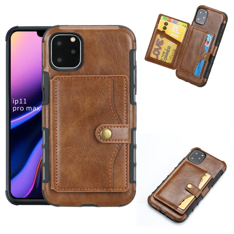 For iPhone 11 Pro Max Retro Style Protective Case with Card Slot & Wallet