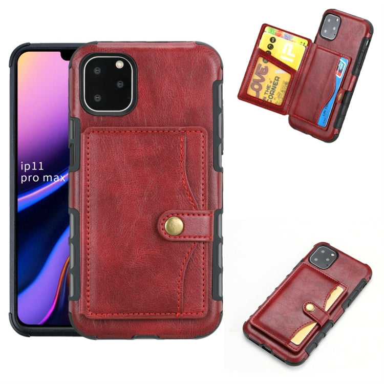 For iPhone 11 Pro Max Retro Style Protective Case with Card Slot & Wallet