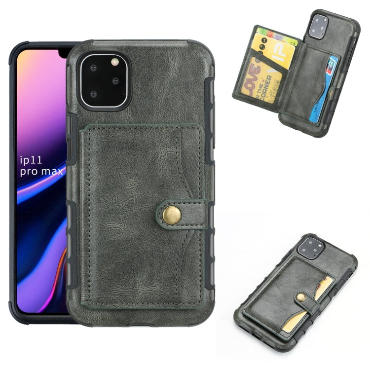 For iPhone 11 Pro Max Retro Style Protective Case with Card Slot & Wallet