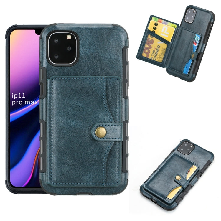 For iPhone 11 Pro Max Retro Style Protective Case with Card Slot & Wallet