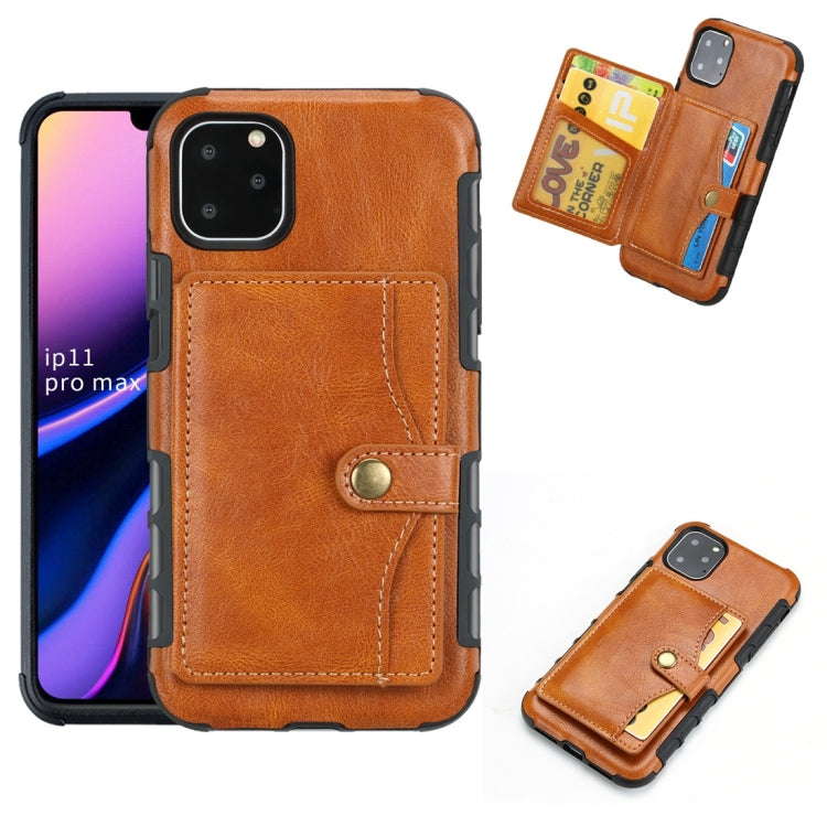 For iPhone 11 Pro Max Retro Style Protective Case with Card Slot & Wallet