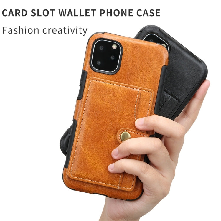 For iPhone 11 Pro Retro Style Protective Case with Card Slot & Wallet