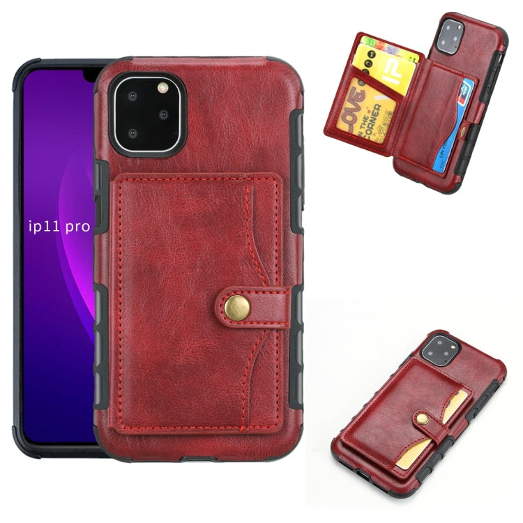 For iPhone 11 Pro Retro Style Protective Case with Card Slot & Wallet
