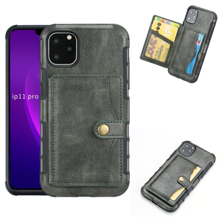 For iPhone 11 Pro Retro Style Protective Case with Card Slot & Wallet