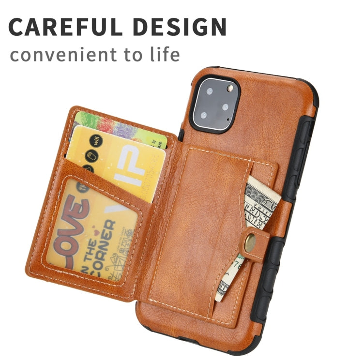 For iPhone 11 Pro Retro Style Protective Case with Card Slot & Wallet