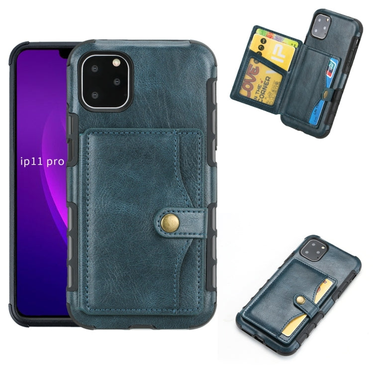 For iPhone 11 Pro Retro Style Protective Case with Card Slot & Wallet