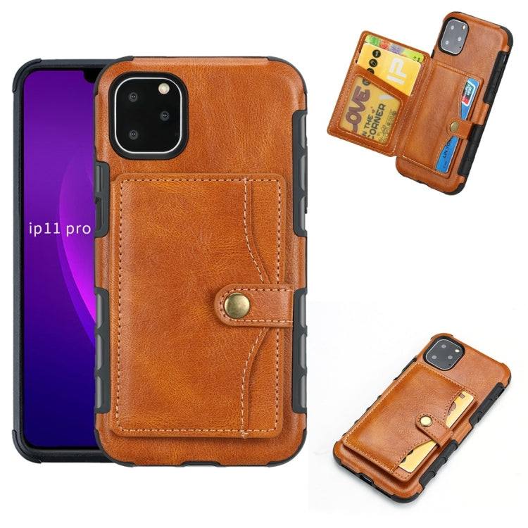 For iPhone 11 Pro Retro Style Protective Case with Card Slot & Wallet