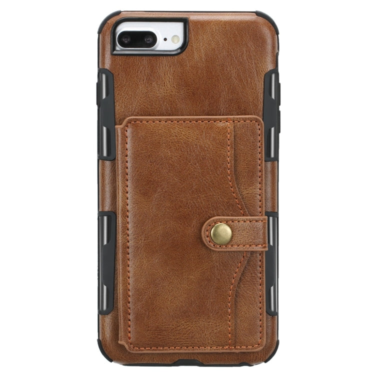 For iPhone 6 / 7 / 8 Retro Style Protective Case with Card Slot & Wallet