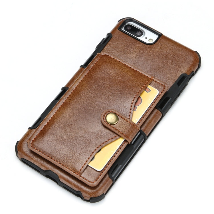 For iPhone 6 / 7 / 8 Retro Style Protective Case with Card Slot & Wallet