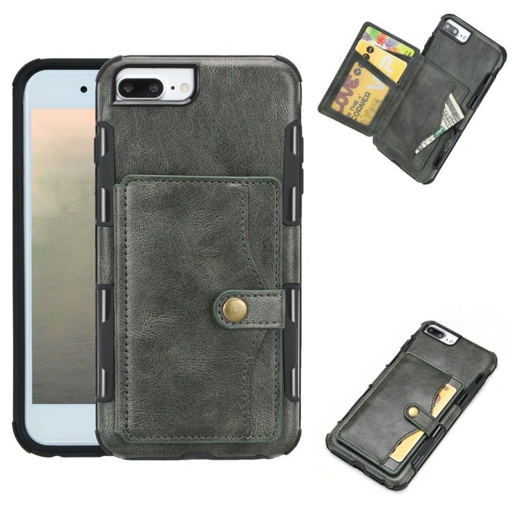 For iPhone 6 / 7 / 8 Retro Style Protective Case with Card Slot & Wallet