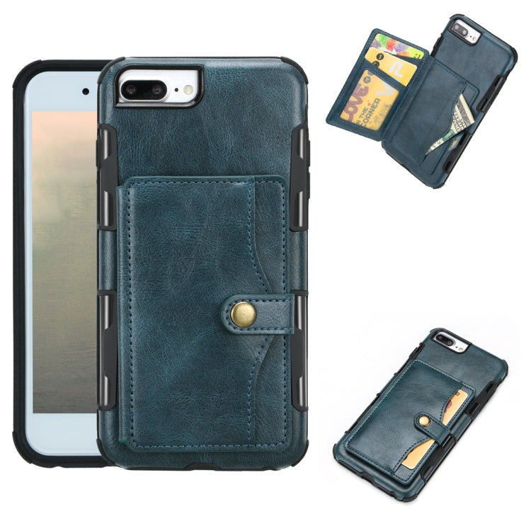 For iPhone 6 / 7 / 8 Retro Style Protective Case with Card Slot & Wallet