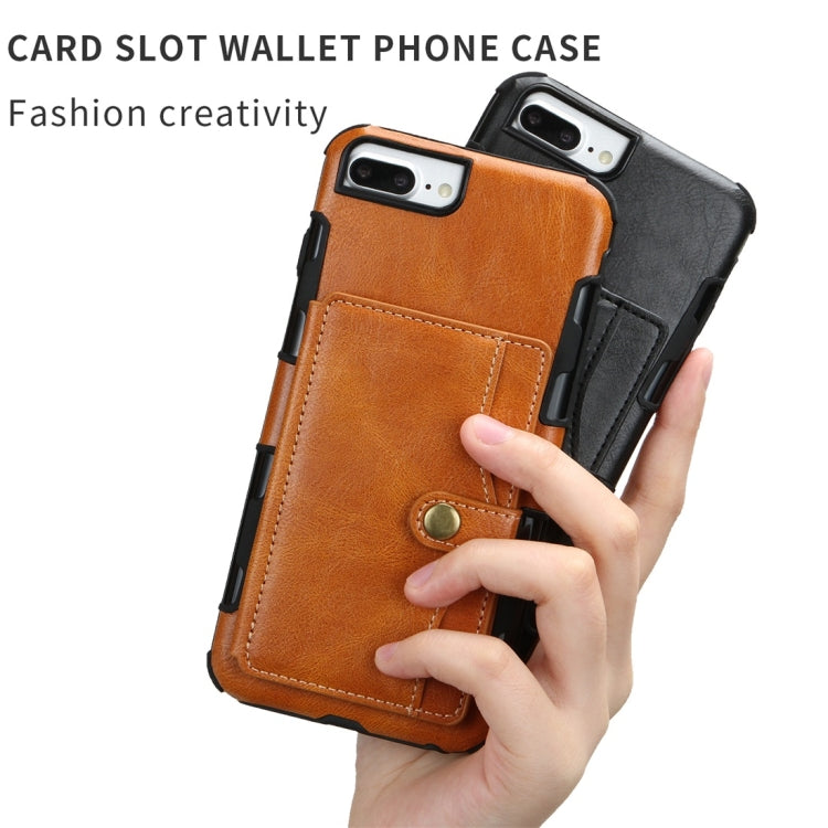For iPhone 6 / 7 / 8 Retro Style Protective Case with Card Slot & Wallet