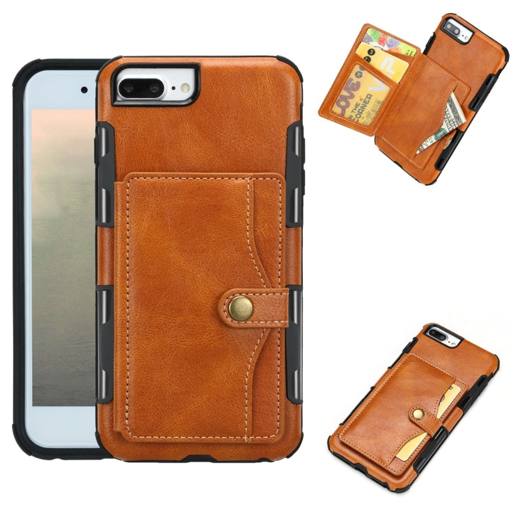 For iPhone 6 / 7 / 8 Retro Style Protective Case with Card Slot & Wallet