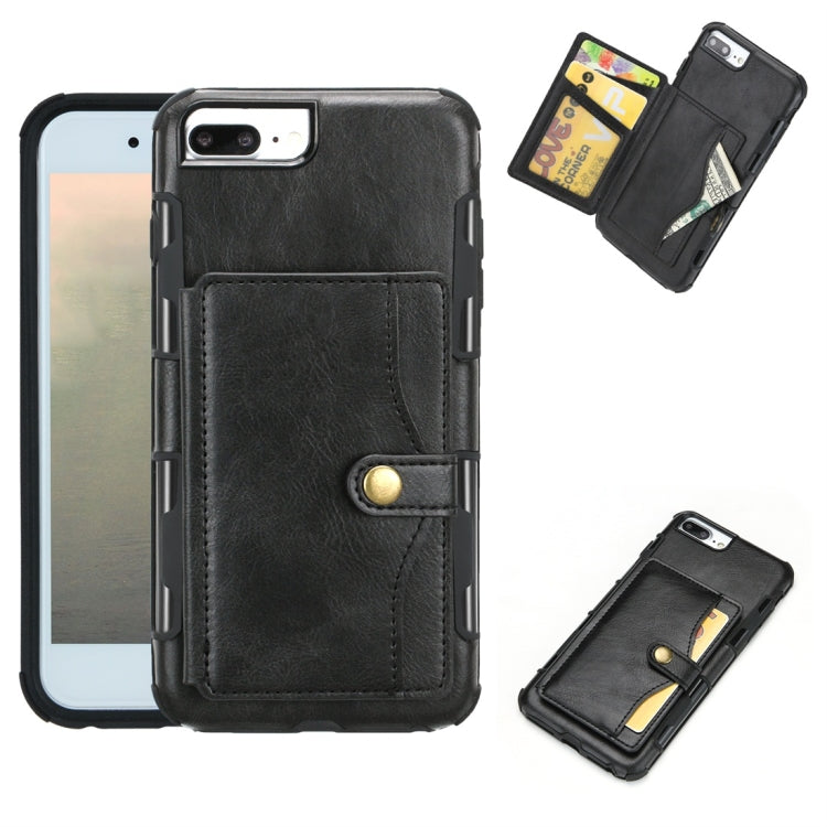 For iPhone 6 Plus / 7 Plus / 8 Plus Retro Style Protective Case with Card Slot & Wallet
