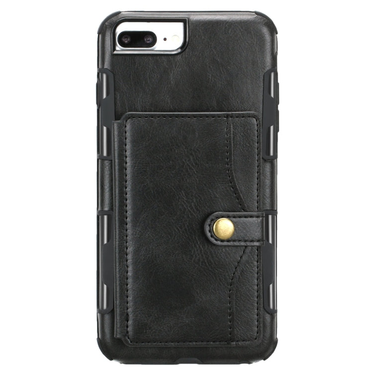 For iPhone 6 Plus / 7 Plus / 8 Plus Retro Style Protective Case with Card Slot & Wallet