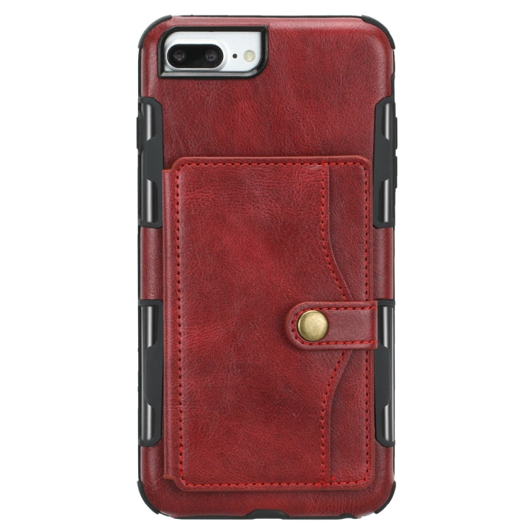 For iPhone 6 Plus / 7 Plus / 8 Plus Retro Style Protective Case with Card Slot & Wallet