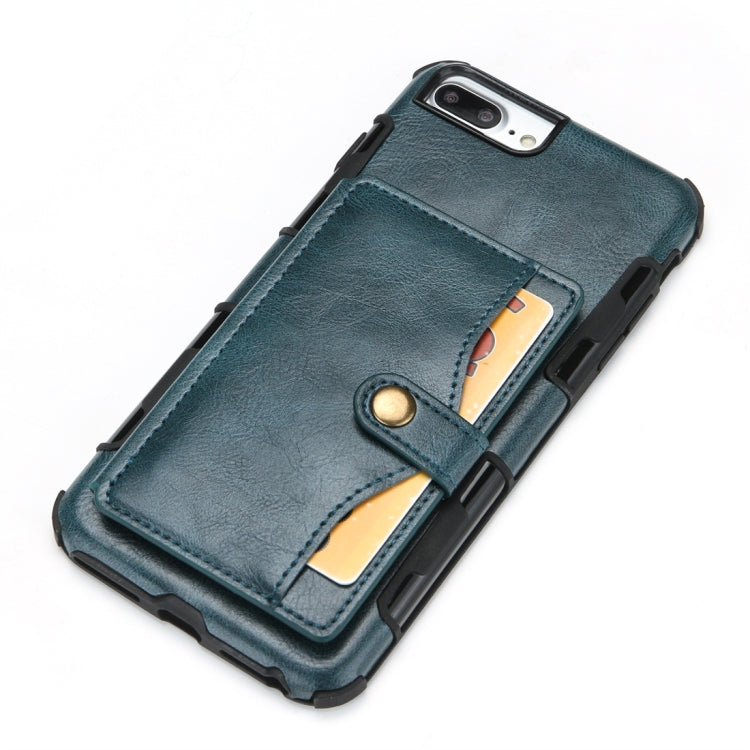 For iPhone 6 Plus / 7 Plus / 8 Plus Retro Style Protective Case with Card Slot & Wallet