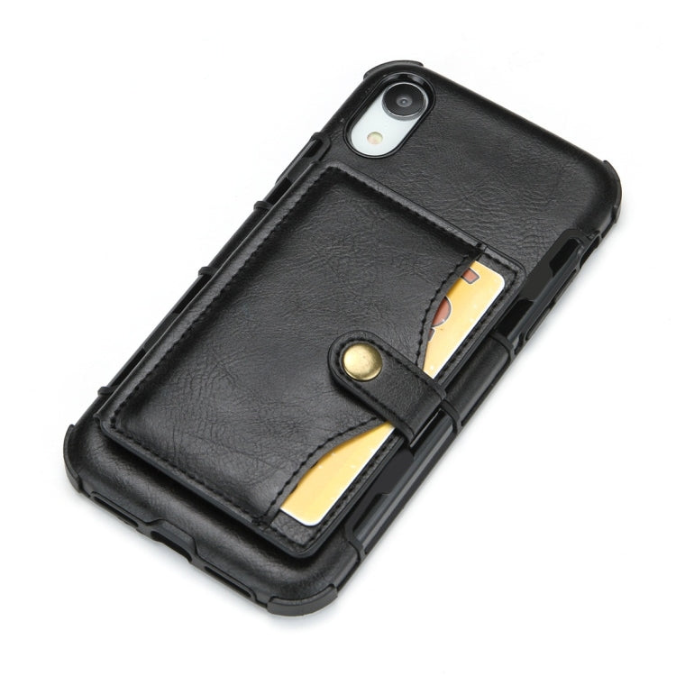 For iPhone XR Retro Style Protective Case with Card Slot & Wallet