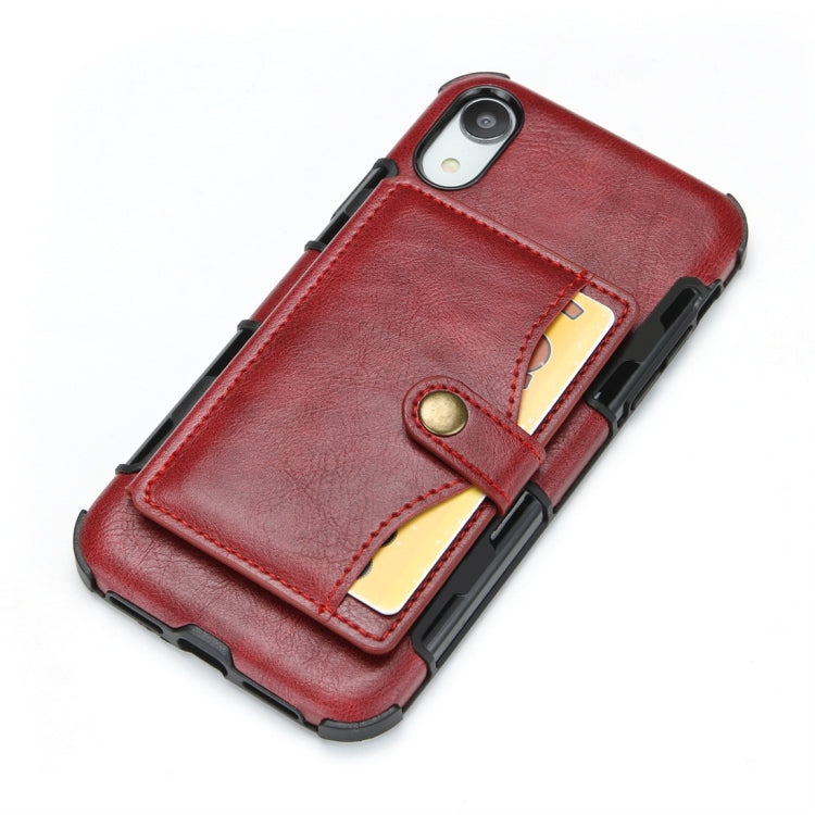 For iPhone XR Retro Style Protective Case with Card Slot & Wallet