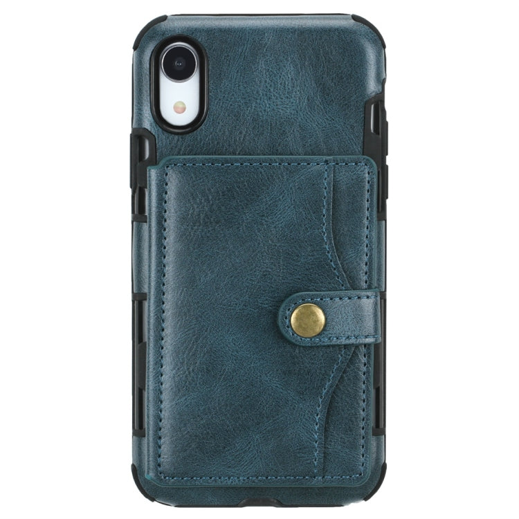 For iPhone XR Retro Style Protective Case with Card Slot & Wallet