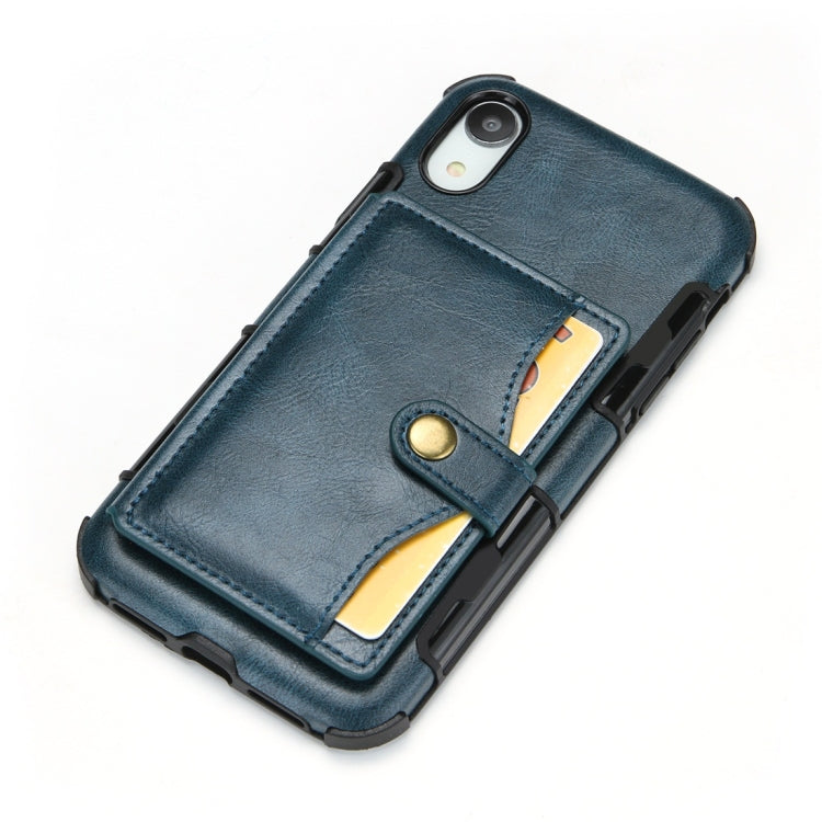 For iPhone XR Retro Style Protective Case with Card Slot & Wallet