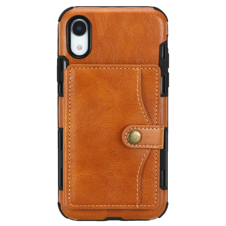 For iPhone XR Retro Style Protective Case with Card Slot & Wallet