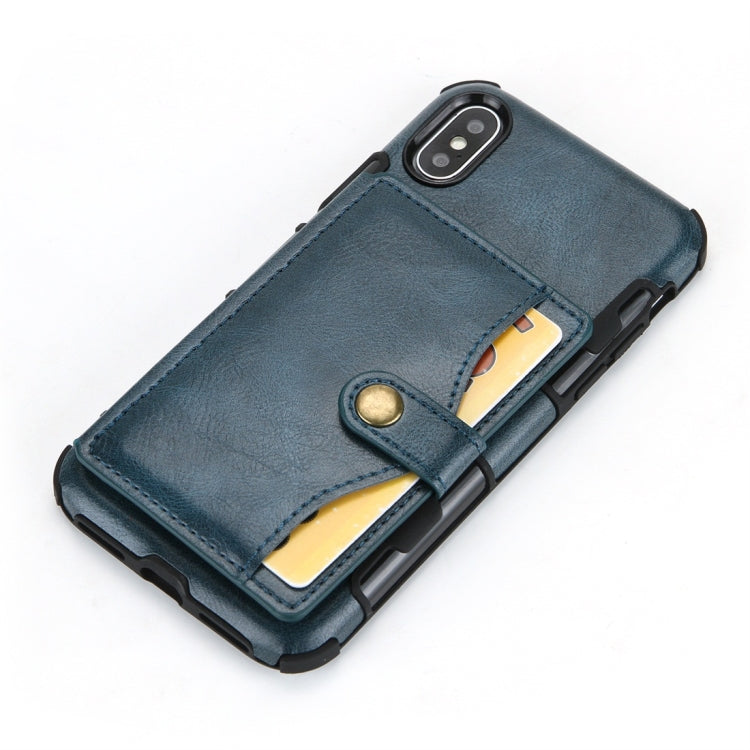 For iPhone XS Max Retro Style Protective Case with Card Slot & Wallet
