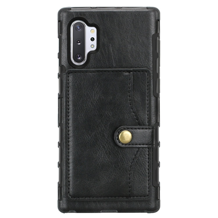 For Galaxy Note 10+ Retro Style Protective Case with Card Slot & Wallet
