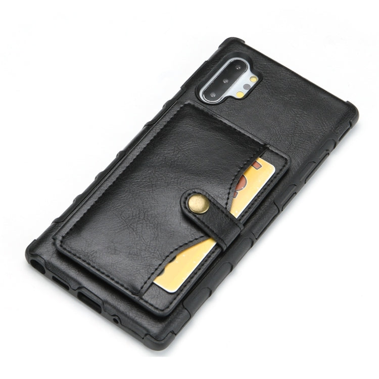 For Galaxy Note 10+ Retro Style Protective Case with Card Slot & Wallet