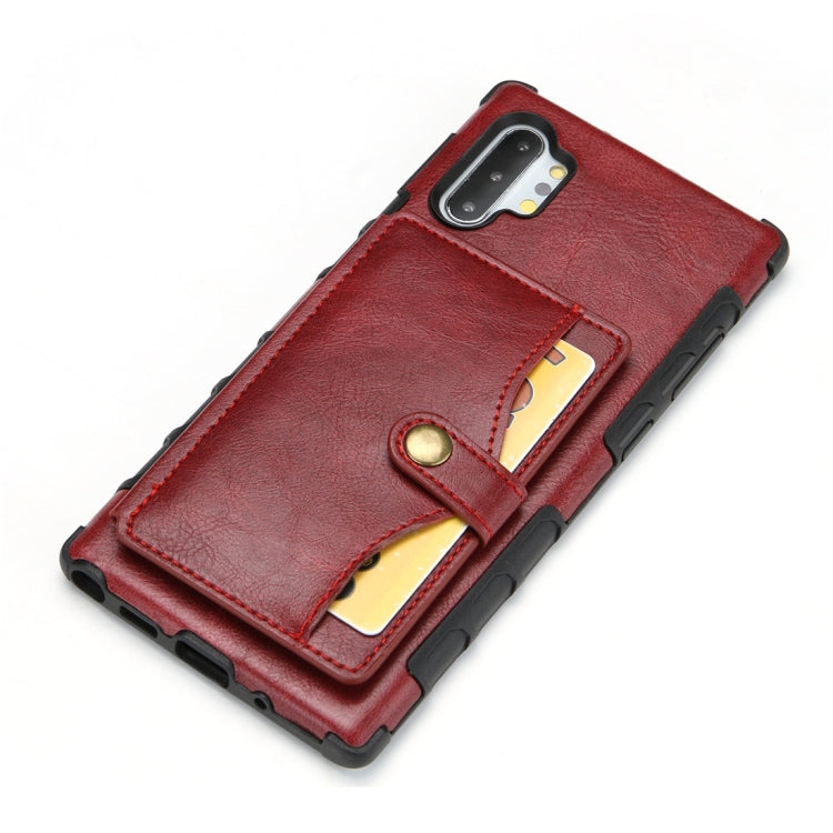 For Galaxy Note 10+ Retro Style Protective Case with Card Slot & Wallet