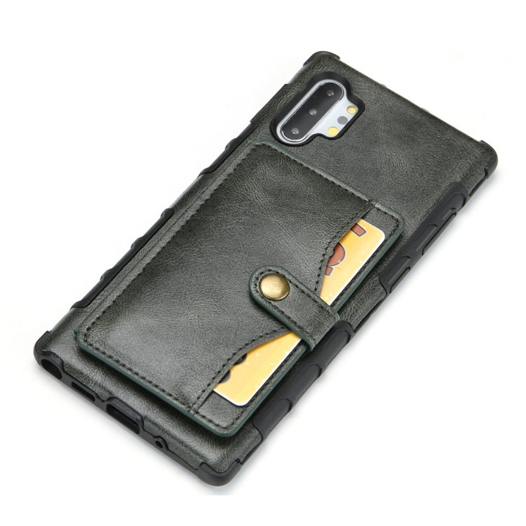 For Galaxy Note 10+ Retro Style Protective Case with Card Slot & Wallet