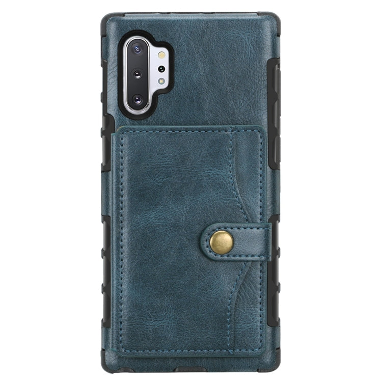 For Galaxy Note 10+ Retro Style Protective Case with Card Slot & Wallet