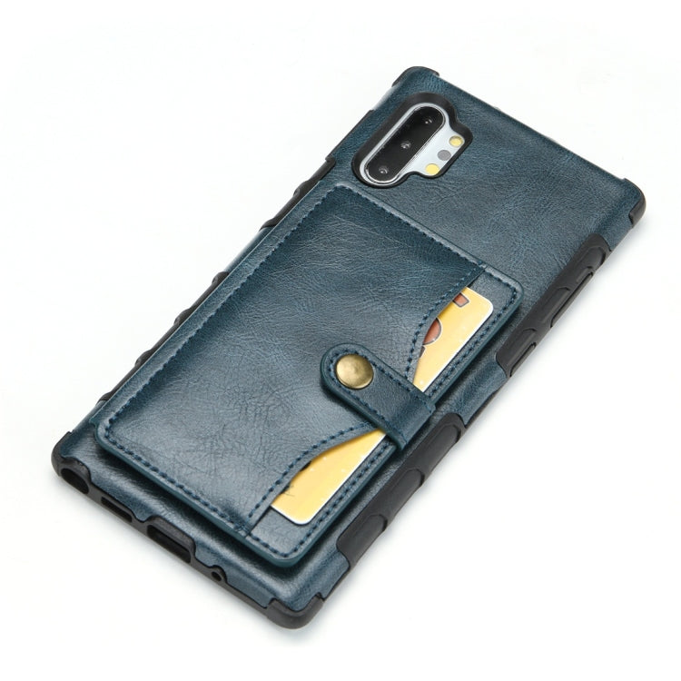 For Galaxy Note 10 Retro Style Protective Case with Card Slot & Wallet