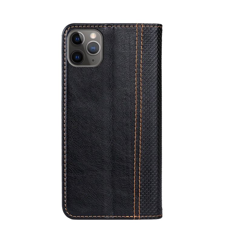 For iPhone 11 Pro Max Grid Texture Magnetic PU + TPU Horizontal Flip Leather Case with Holder & Card Slot For iPhone 11 Pro