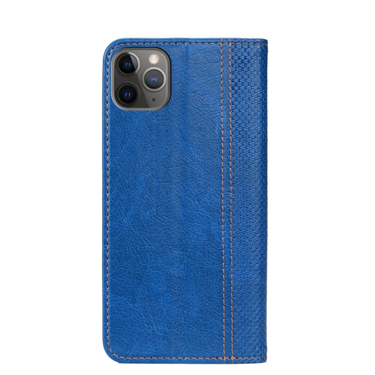 For iPhone 11 Pro Max Grid Texture Magnetic PU + TPU Horizontal Flip Leather Case with Holder & Card Slot For iPhone 11 Pro