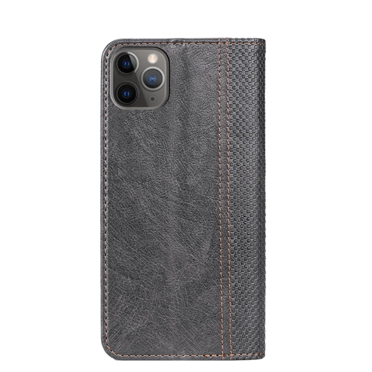For iPhone 11 Pro Max Grid Texture Magnetic PU + TPU Horizontal Flip Leather Case with Holder & Card Slot For iPhone 11 Pro