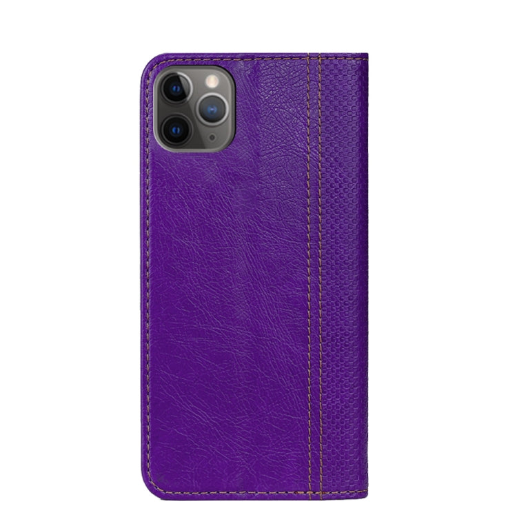 For iPhone 11 Pro Max Grid Texture Magnetic PU + TPU Horizontal Flip Leather Case with Holder & Card Slot For iPhone 11 Pro