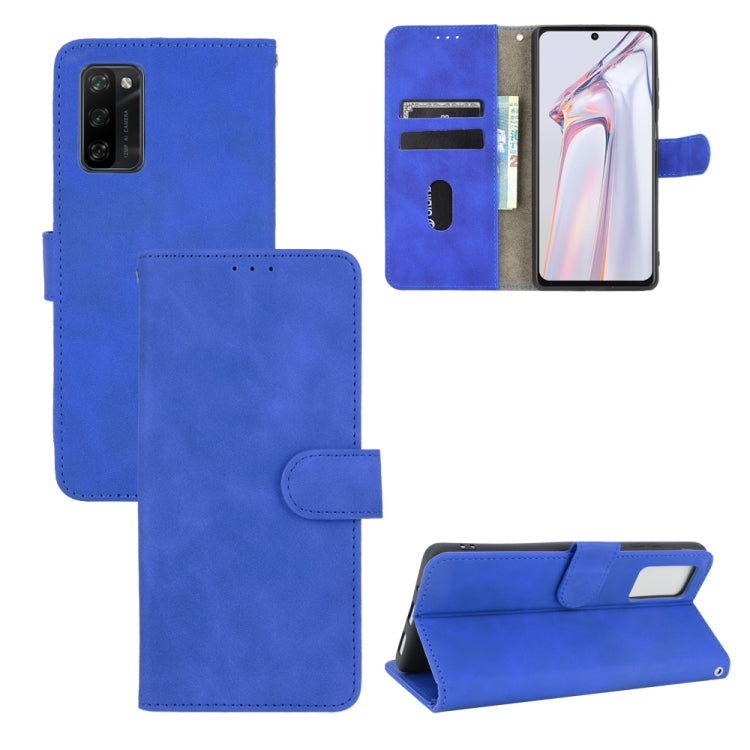 For Blackview A100 Solid Color Skin Feel Magnetic Buckle Horizontal Flip Calf Texture PU Leather Case with Holder & Card Slots & Wallet
